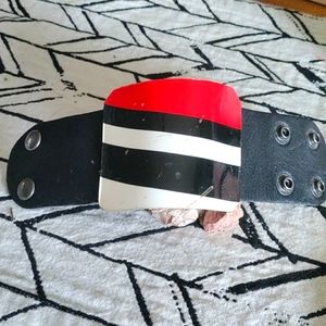 Handmade, Dario Franchitti NASCAR Sheet Metal Bracelet by Moonpie Designs (me!)